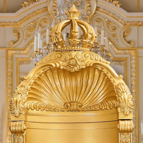 "Wooden Handcarved Royal Style King Chair | Luxury Throne Chair for Home & Office Decor"