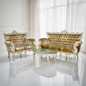 Wooden Sofa Set Design in White