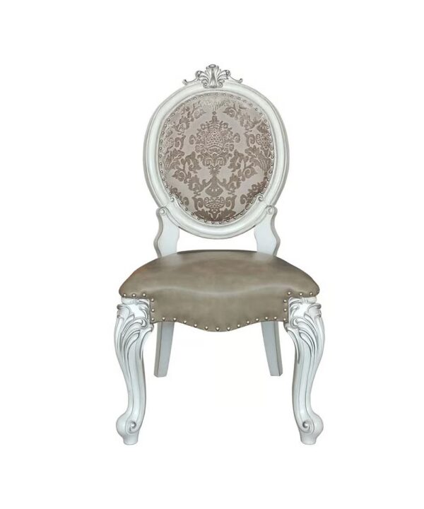 "Wooden Victorian Dining Table in White | Handcrafted by Shalvika Living Innovations"