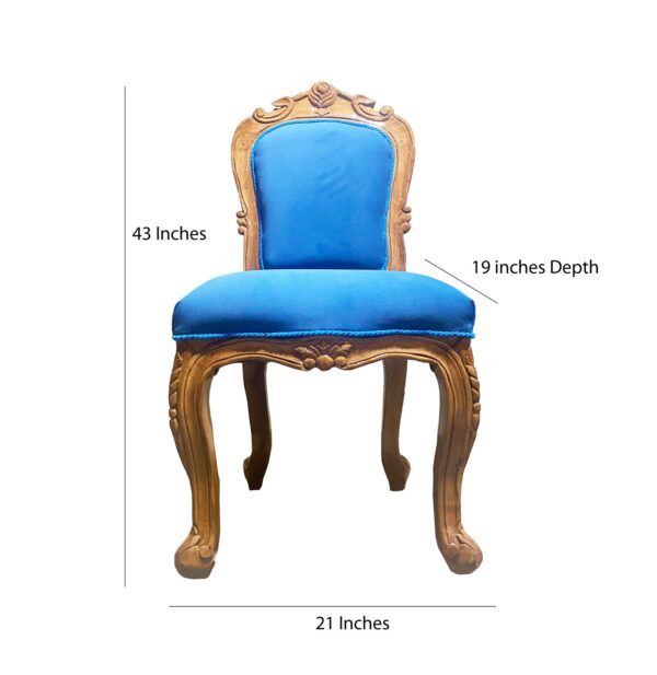 Hand Carved Dining Table with Chairs Luxury Wooden Set - Image 7