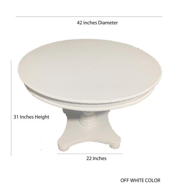 Hand Carved Dining Table with Chairs Luxury Wooden Set - Image 6