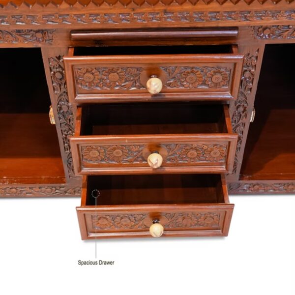 Handcrafted Wooden Temple for Home | Traditional Pooja Mandir Online in India