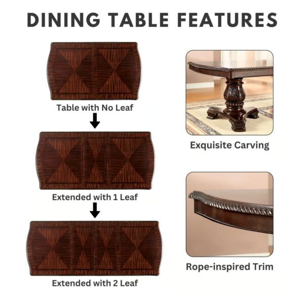"Wooden Handmade Antique Style 8 Seater Dining Table Set | Luxury Dining Furniture by Shalvika Living Innovations"