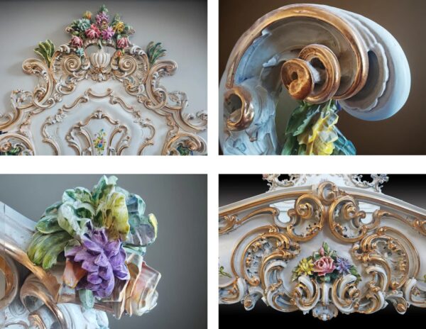 Wooden Multicolored Hand-Carved Designer Bed - Image 3