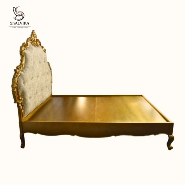 Solid Wood Hand Carved Bed | Luxury Antique Bed by Shalvika Living Innovations