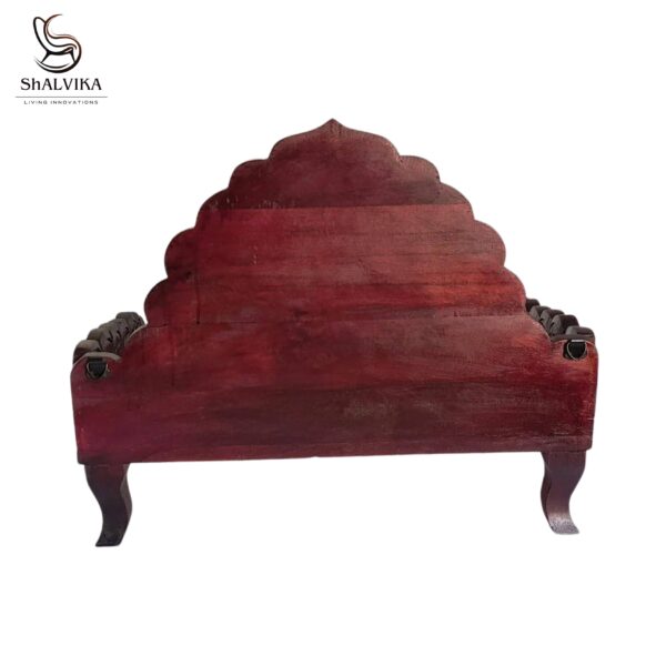 Wooden Handmade Big Puja Chowki | Designer Home Temple Chowki by Shalvika Living Innovations