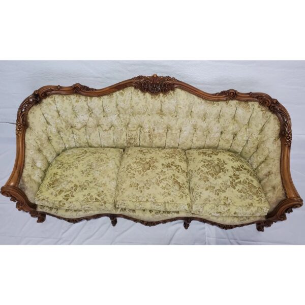 "Luxury French Carved Wood 7 Seater Sofa Set | Royal Handcrafted Wooden Sofa for Living Room"