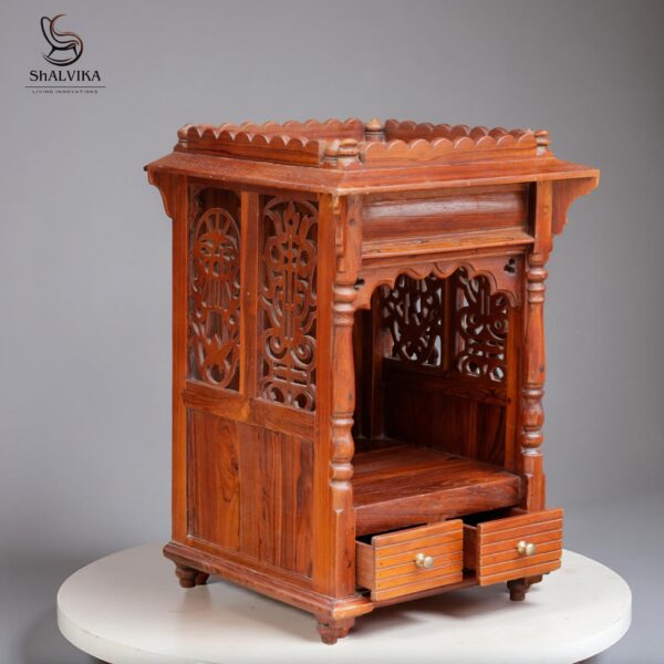 Handcrafted Wooden small Temple for Home
