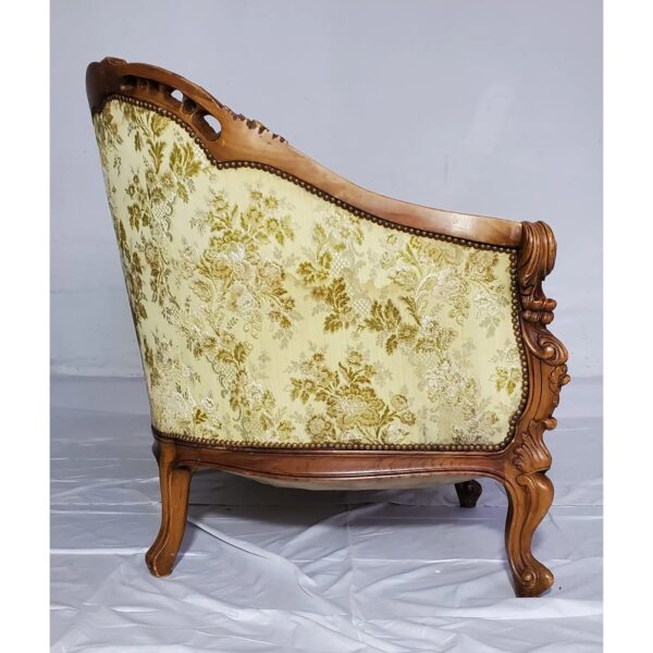 "Luxury French Carved Wood 7 Seater Sofa Set | Royal Handcrafted Wooden Sofa for Living Room"