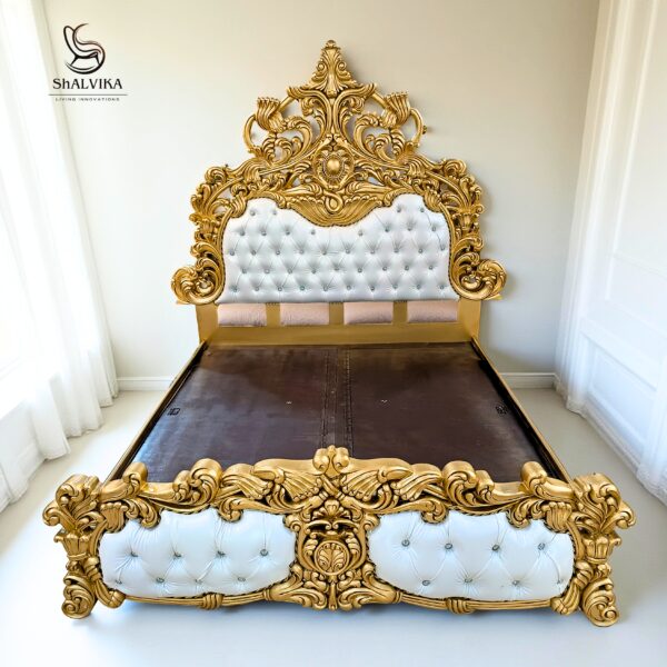 Wooden Luxury Carved Designer Bed - Image 2
