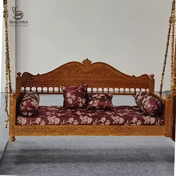 Teak Wood Swing Seat Design – Handcrafted Luxury Swing by Shalvika Living Innovations - Image 5