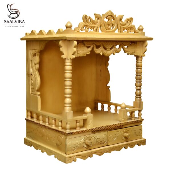 Handcrafted Wooden Small Temple for Home