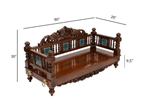 Wooden Handcrafted Designer Teak Wood Swing Seat | Shalvika Living Innovations - Image 2