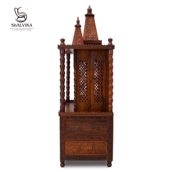Handcrafted Wooden Temple for Home | Traditional Pooja Mandir Online in India