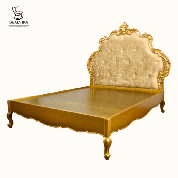 Solid Wood Hand Carved Bed | Luxury Antique Bed by Shalvika Living Innovations