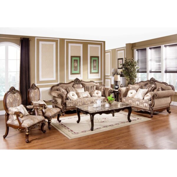 Wooden Hand Carved 7 Seater Sofa Set - Image 5