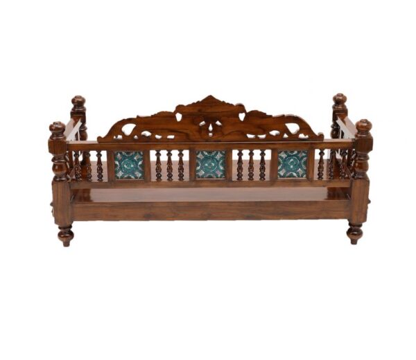 Wooden Handcrafted Designer Teak Wood Swing Seat | Shalvika Living Innovations - Image 3