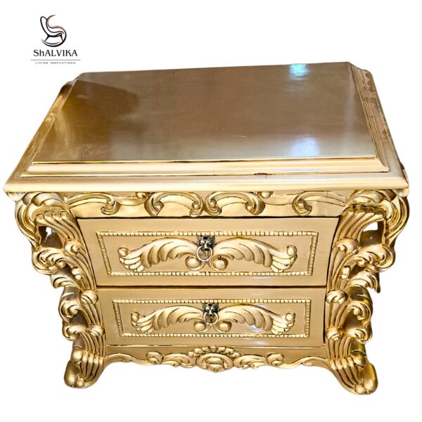 Wooden Luxury Carved Designer Bed - Image 4