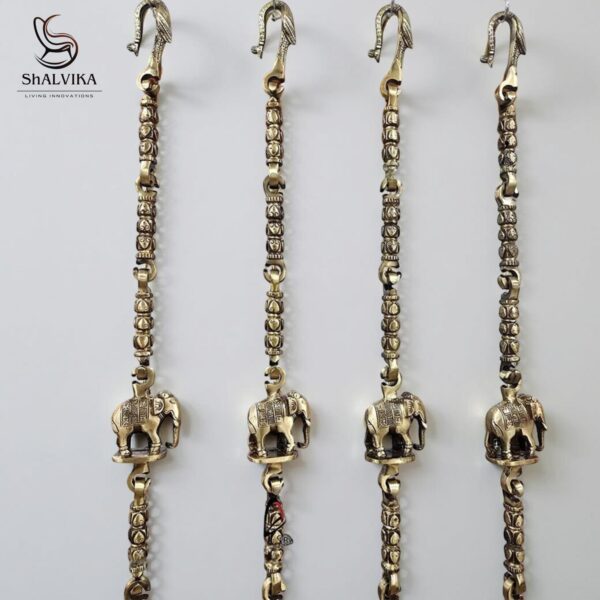 "Wooden Oonjal Plank with Pure Brass Chain | Handcrafted Swing by Shalvika Living Innovations"