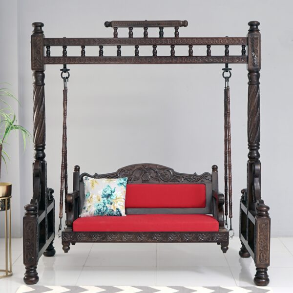 Wooden Handcrafted Designer Swing – Luxury Jhula for Home by Shalvika Living Innovations - Image 8
