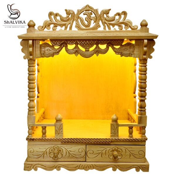 Handcrafted Wooden Small Temple for Home