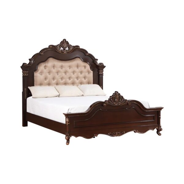 Wooden Handcrafted Designer Bed in Teak Wood - Image 3