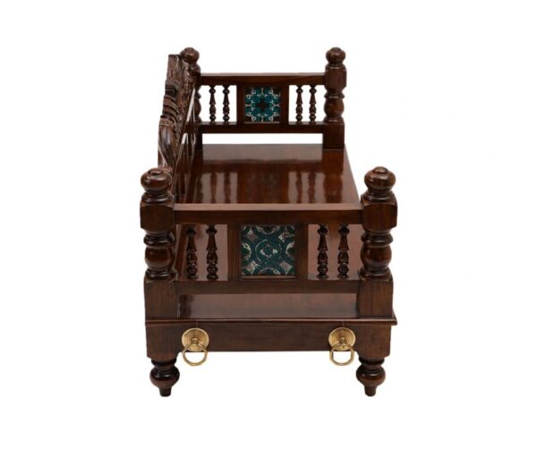 Wooden Handcrafted Designer Teak Wood Swing Seat | Shalvika Living Innovations - Image 5