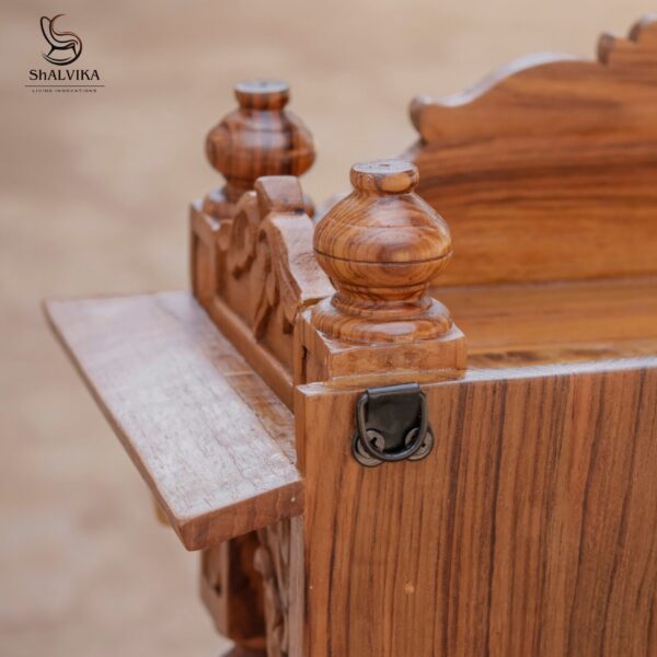 wooden mandir design for home wall mounted - Image 6