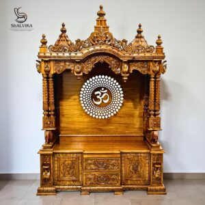 Teak Wooden South Indian Style Pooja Temple