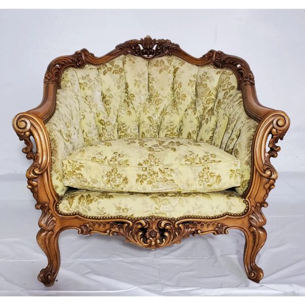 "Luxury French Carved Wood 7 Seater Sofa Set | Royal Handcrafted Wooden Sofa for Living Room"