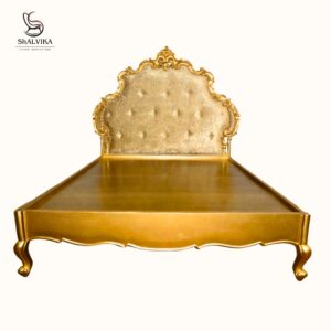 Solid Wood Hand Carved Bed | Luxury Antique Bed by Shalvika Living Innovations