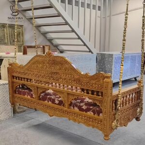 Teak Wood Swing Seat Design – Handcrafted Luxury Swing by Shalvika Living Innovations