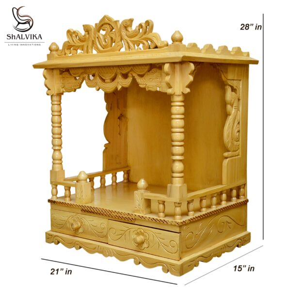 Handcrafted Wooden Small Temple for Home