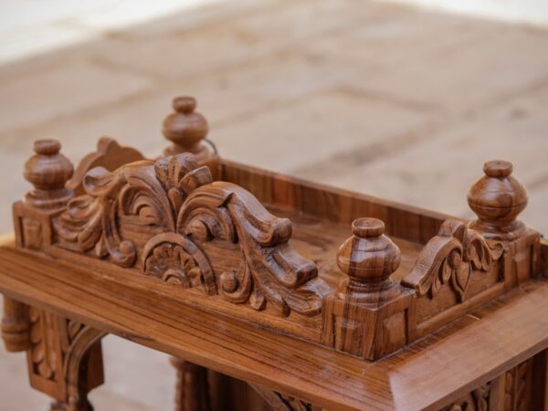 wooden mandir design for home wall mounted - Image 4