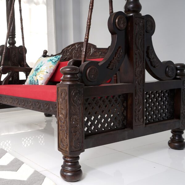 Wooden Handcrafted Designer Swing – Luxury Jhula for Home by Shalvika Living Innovations - Image 7