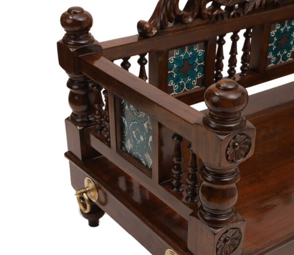 Wooden Handcrafted Designer Teak Wood Swing Seat | Shalvika Living Innovations - Image 4