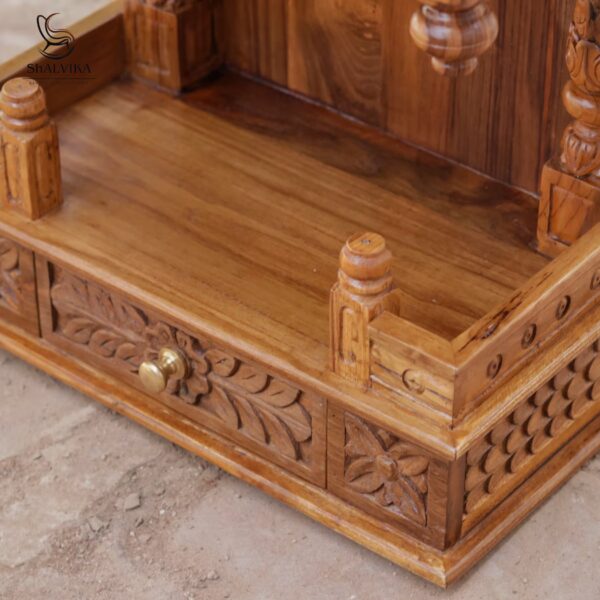 wooden mandir design for home wall mounted - Image 5