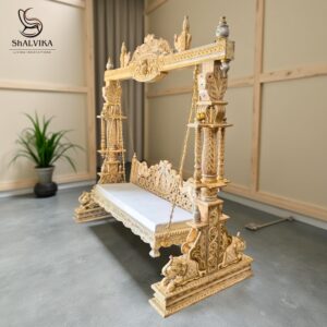 Teak Wooden Carved Maharaja Swing