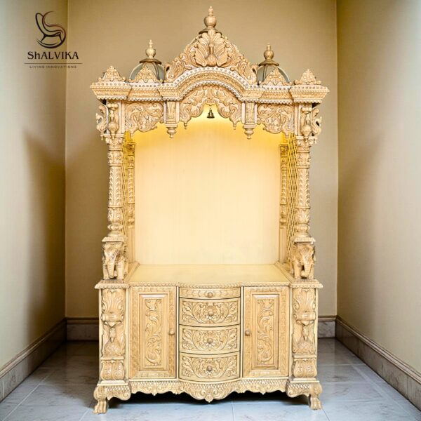 Wooden Designer Puja Mandir for Home