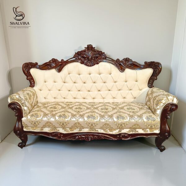 Wooden Handcrafted Designer Sofa Set for Living Room – Shalvika Living Innovations