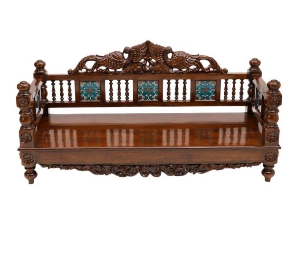 Wooden Handcrafted Designer Teak Wood Swing Seat | Shalvika Living Innovations - Image 6