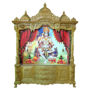 Wooden Handcrafted Designer Temple in Teak Wood – Shalvika Living Innovations