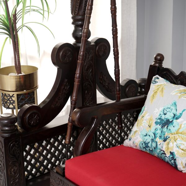 Wooden Handcrafted Designer Swing – Luxury Jhula for Home by Shalvika Living Innovations - Image 5