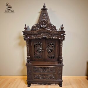 Wooden Temple for Home in 5 Feet