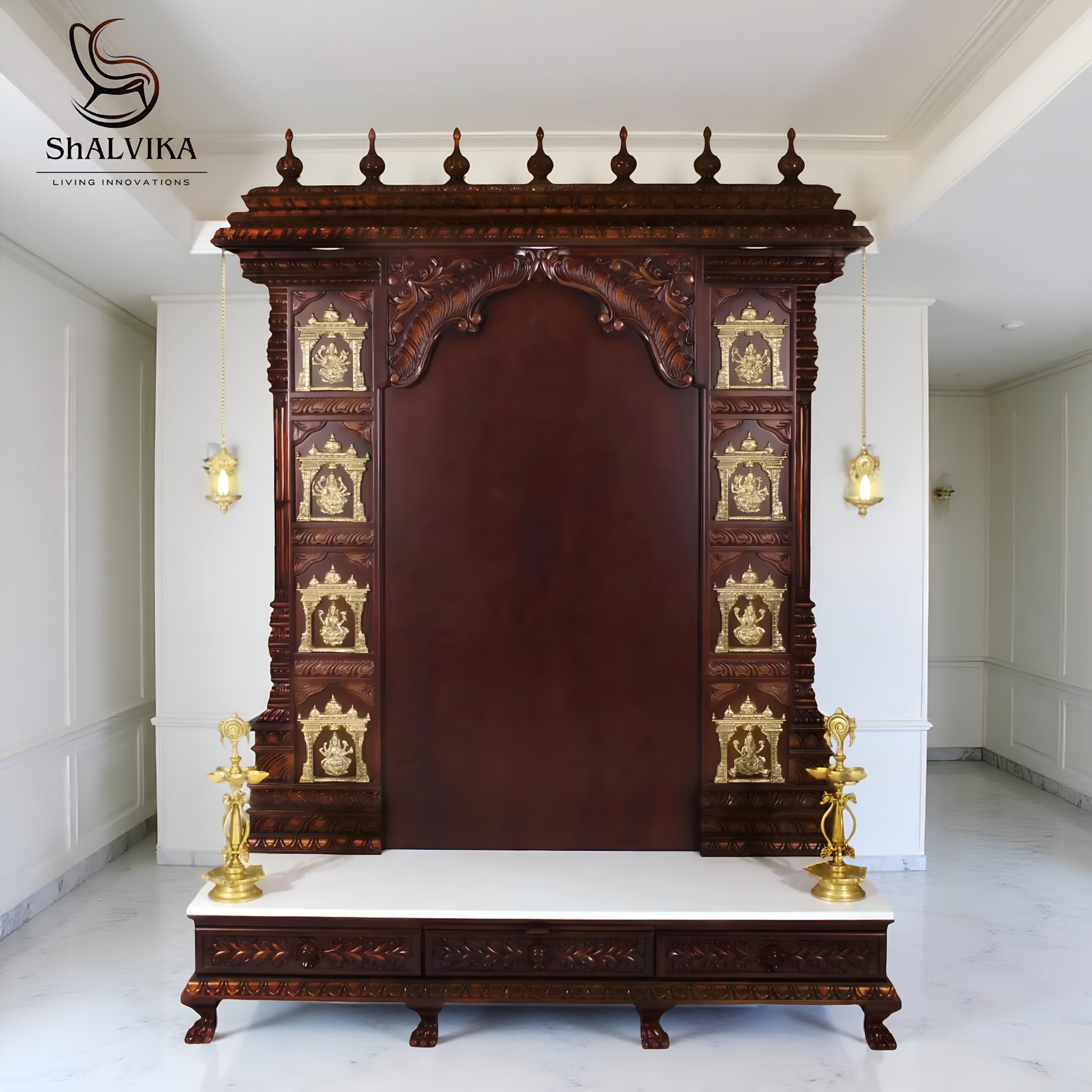 Ashtalakshmi Temple Hyderabad in Teak Wood