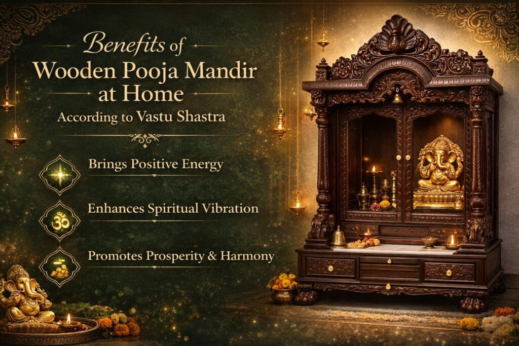 Benefits of Wooden Pooja Mandir at Home According to Vastu Shastra