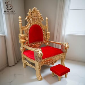 Guru Maharaj Ji Chair in Gold Polish