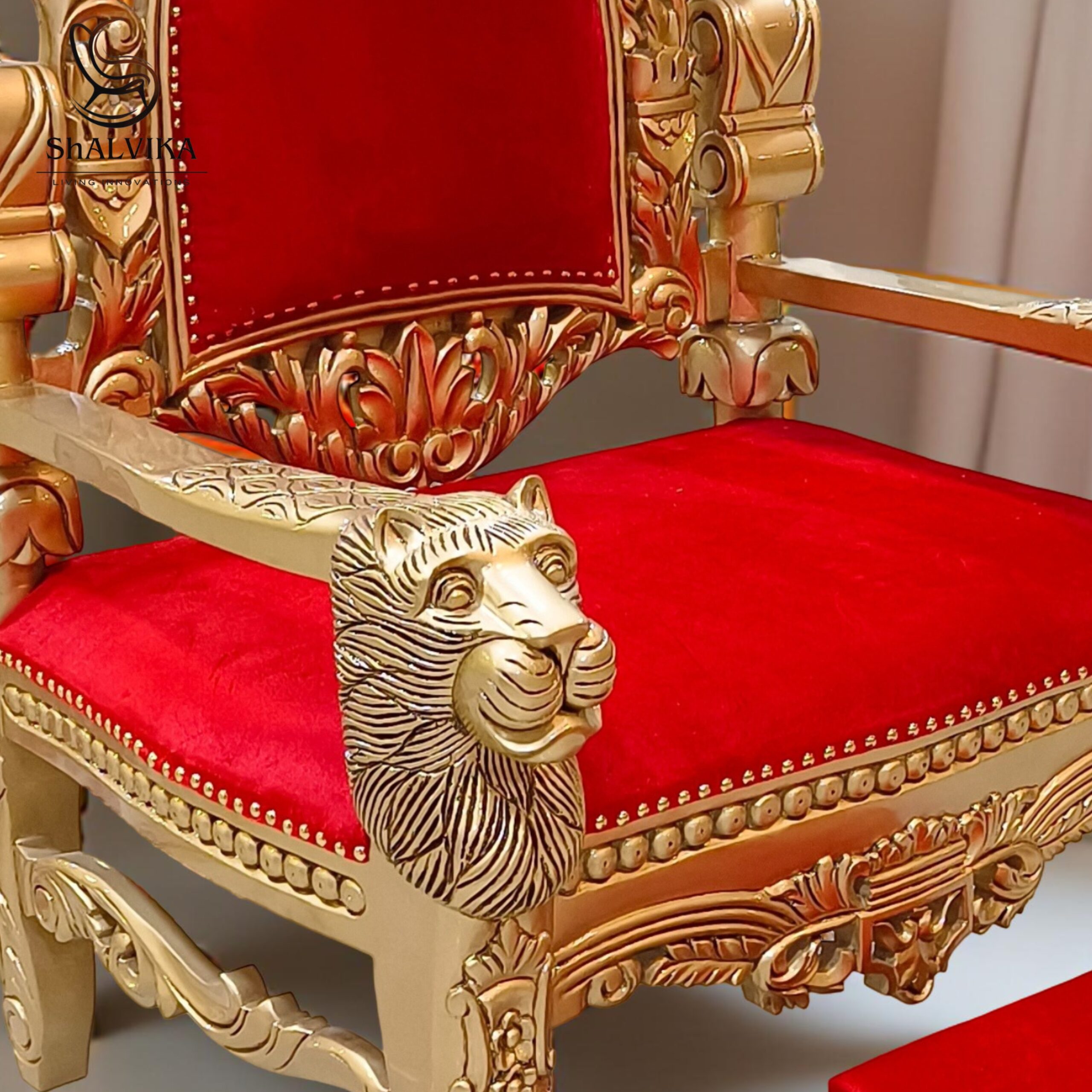 Guru Maharaj Ji Chair in Gold Polish