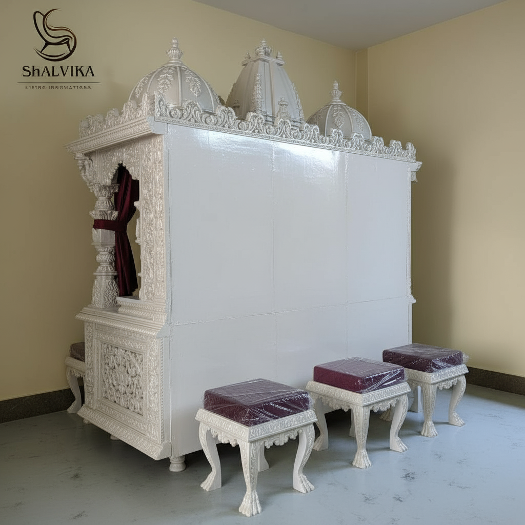 Buy Large Temple for Home in Teak Wood