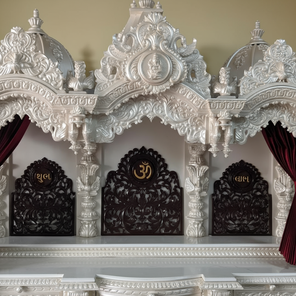 Buy Large Temple for Home in Teak Wood